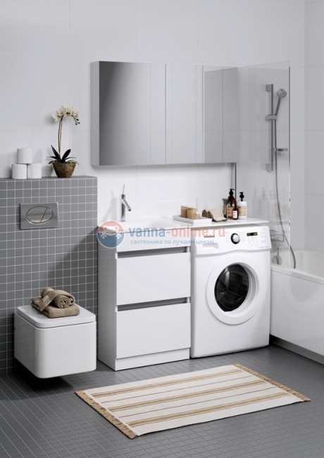 Тумба с раковиной Aqwella Form 55, FOR01052, для установки со стиральной машиной