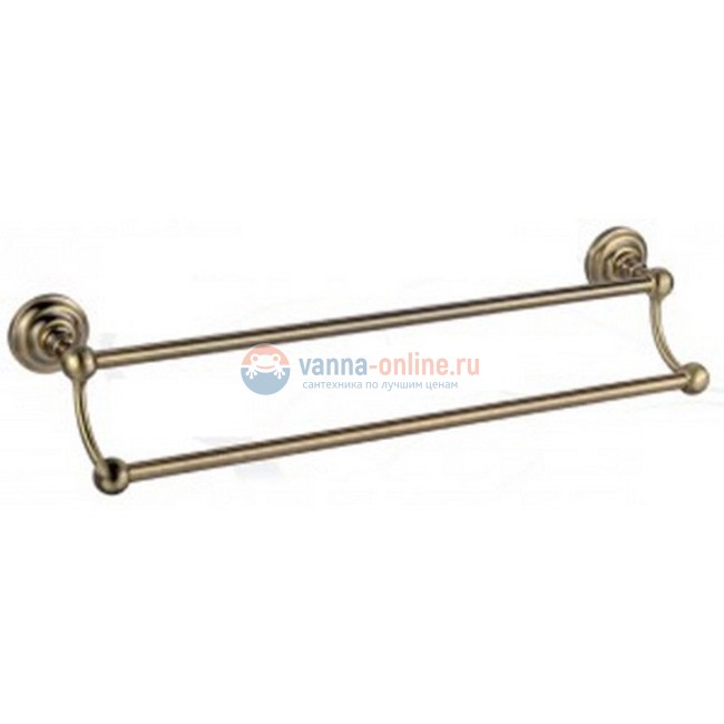 Полотенцедержатель Fixsen Retro FX-83802 двойной, бронза