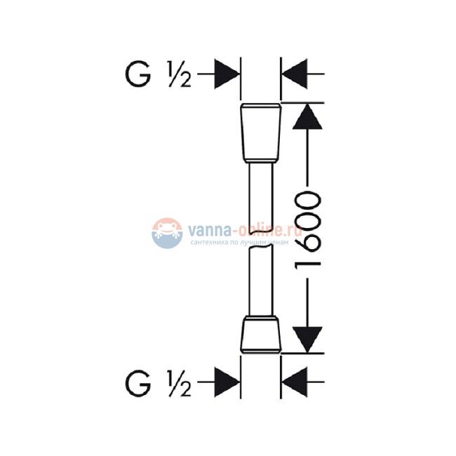 Шланг для душа Hansgrohe Isiflex 160 см, B 28276450, белый Шланг для душа Hansgrohe Isiflex 160 см, B 28276450, белый