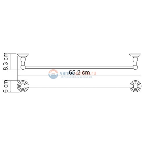 Полотенцедержатель WasserKRAFT Ammer 7030
