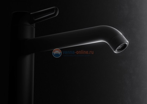 Смеситель Jacob Delafon Nouvelle Vague E78340-BLV для раковины, высокий, без донного клапана, цвет черный матовый Смеситель Jacob Delafon Nouvelle Vague E78340-BLV для раковины, высокий, без донного клапана, цвет черный матовый