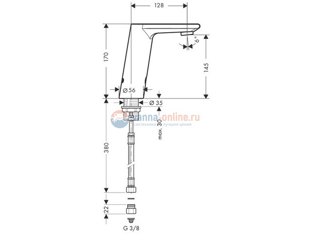 Смеситель Hansgrohe Metris S 31101000 для раковины, сенсорный