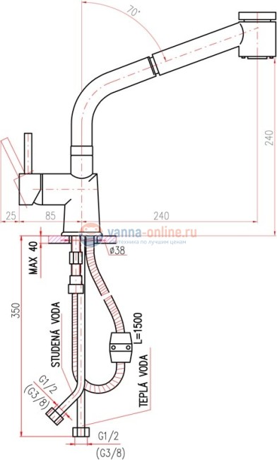 Смеситель Rav-Slezak Seina SE911.5 Смеситель Rav-Slezak Seina SE911.5