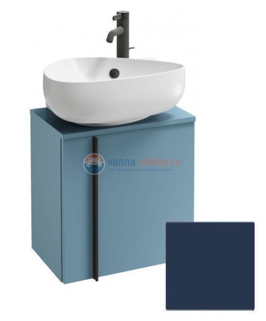 Тумба под раковину Jacob Delafon Nouvelle Vague 45 см, EB3045D-G98, цвет темно-синий глянцевый, правая