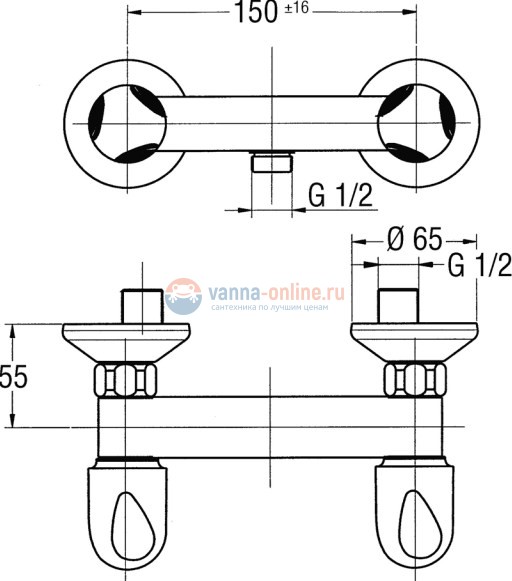 Смеситель Jacob Delafon Galeo E71923-CP для душа Смеситель Jacob Delafon Galeo E71923-CP для душа
