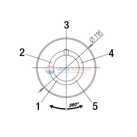 Дивертор на 5 выходов Jacuzzi Rubinetteria 0SU00709JA02