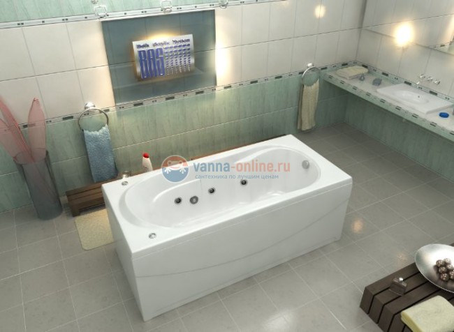 Акриловая ванна Bas Ахин 170 см с г/м