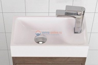  Раковина Art&Max AM-LAV-500-MR-Mini 50 см искусственный мрамор, белый