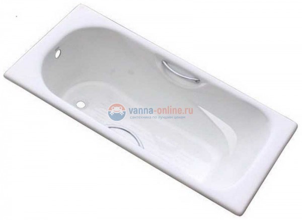 Комплект: Чугунная ванна Goldman Donni 140x75, с ручками и ножками
