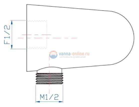 Подключение для шланга душевого Lemark LM8084C