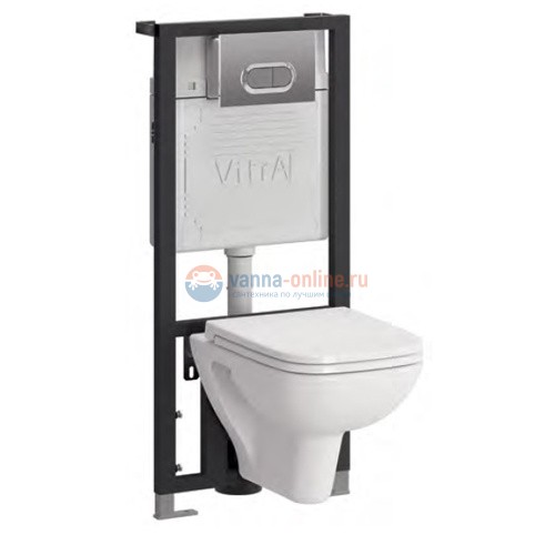 Инсталляция с унитазом Vitra S20 9004B003-7204, сиденье микролифт, комплект Инсталляция с унитазом Vitra S20 9004B003-7204, сиденье микролифт, комплект