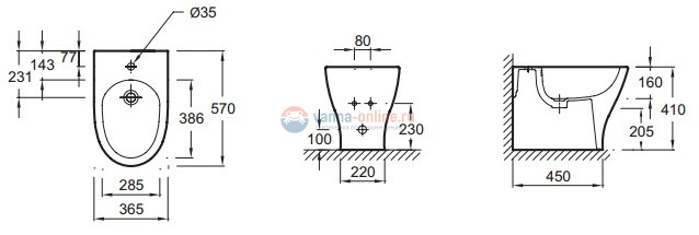 Бидe Jacob Delafon Odeon Up E4798-00, напольноe Бидe Jacob Delafon Odeon Up E4798-00, напольноe