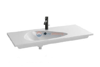Раковина мебельная Jacob Delafon Nouvelle Vague EXAP112-Z-00, накладная, белый глянцевый, 121 х 51 см