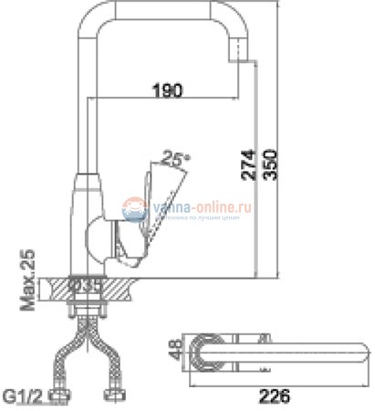 Смеситель D&K Rhein Speyer DA1312441 для кухни