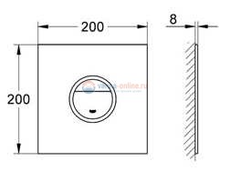 Панель Grohe Ondus Digitecture 38915KS0, черный бархат