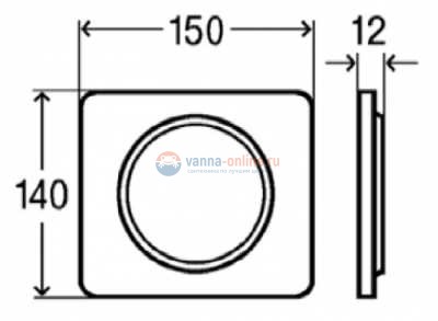 Кнопка смыва Viega Visign for Style 13 мод. 8333.2 654771, альпийский белый