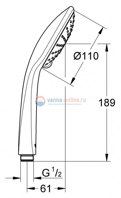 Ручной душ Grohe Euphoria 27220000 Ручной душ Grohe Euphoria 27220000