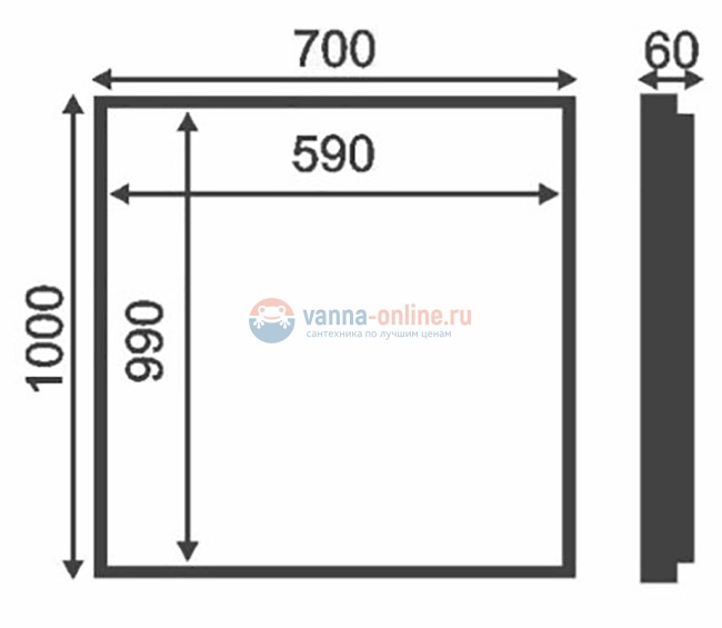 Сантехнический люк Хаммер Слава ширина 70, высота 100 Сантехнический люк Хаммер Слава ширина 70, высота 100