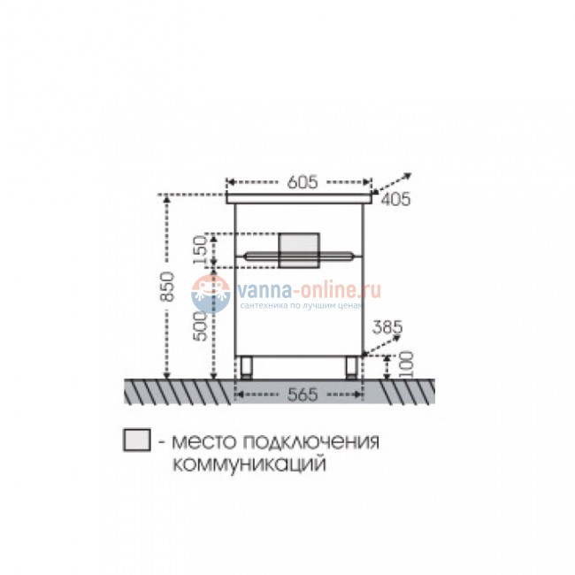 Тумба под раковину СаНта Лондон 60 224005л, напольная