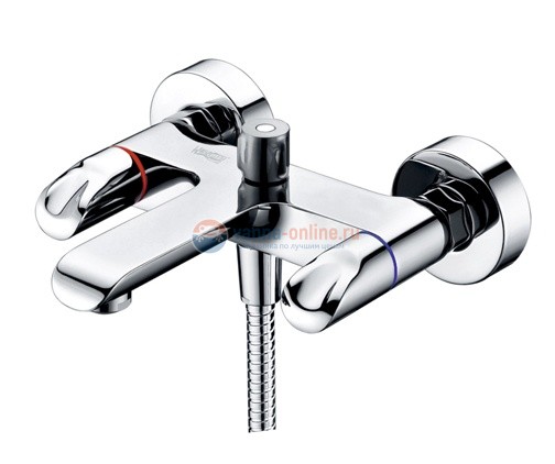 Смеситель WasserKRAFT LOSSA 1201 для ванны и душа с коротким изливом, хром Смеситель WasserKRAFT LOSSA 1201 для ванны и душа с коротким изливом, хром