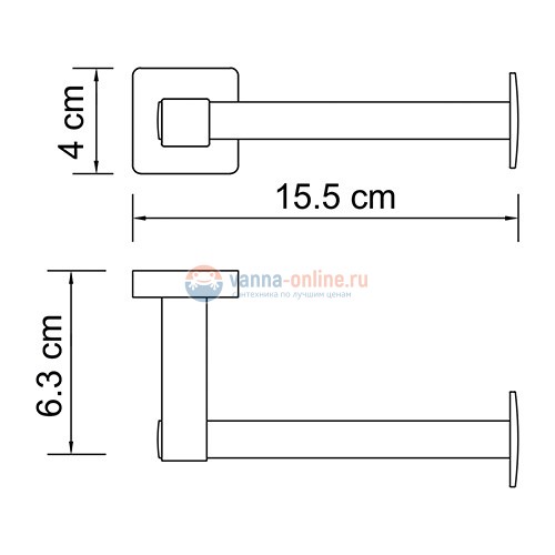 Держатель для туалетной бумаги WasserKRAFT Lippe 6596 Держатель для туалетной бумаги WasserKRAFT Lippe 6596