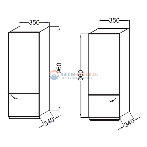 Пенал Jacob Delafon ODEON UP правая 35 см, EB893D-E71, серый дуб Пенал Jacob Delafon ODEON UP правая 35 см, EB893D-E71, серый дуб