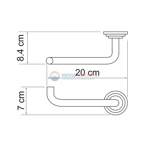 Держатель для туалетной бумаги WasserKRAFT Ammer 7096