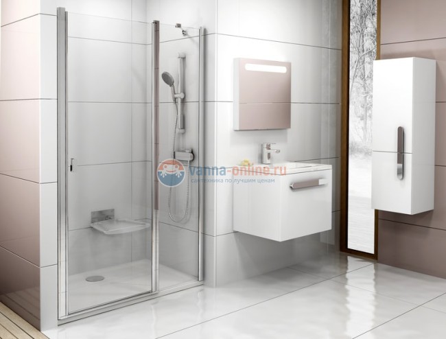 Душевая дверь в нишу Ravak CSD1-100 0QVAC100Z1, сатин/транспарент Душевая дверь в нишу Ravak CSD1-100 0QVAC100Z1, сатин/транспарент