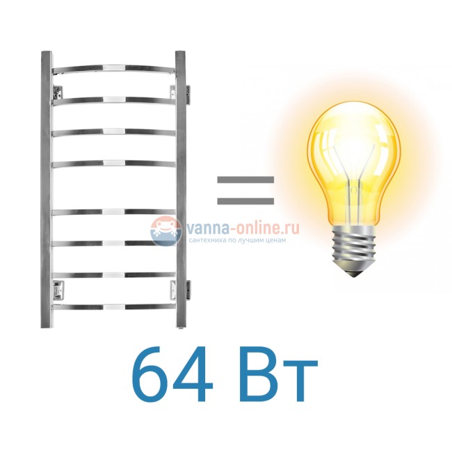 Полотенцесушитель электрический Energy Grand 800x400, ширина 43.1 см, высота 80 см