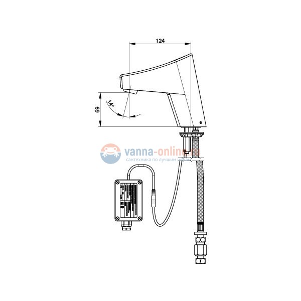 Кран порционный Presto Touch 56635 для раковины