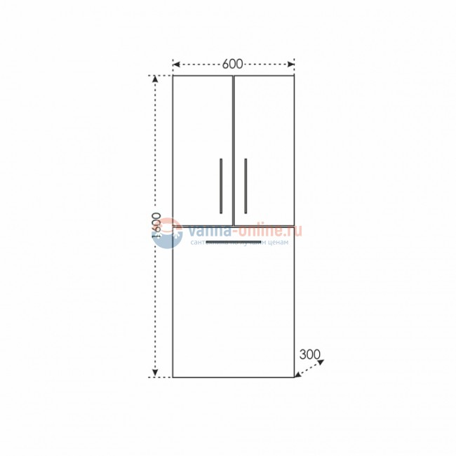 Колонна СаНта Вегас 60 526007 напольная/подвесная, с бельевой корзиной
