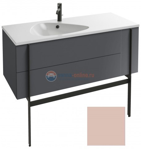 Тумба под раковину Jacob Delafon Nouvelle Vague 120 EB3036-G97, 3 ящика, цвет - бежевый глянцевый