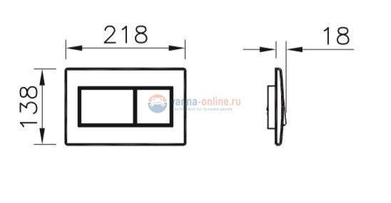 Кнопка смыва VitrA Uno 720-0180EXP хром
