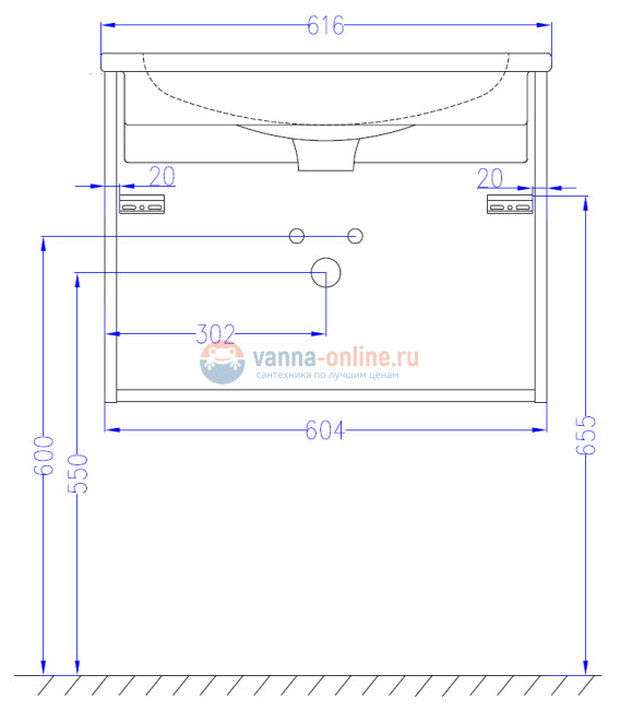 Тумба под раковину Jacob Delafon Madeleine EB2052-J5, 60 см, блестящая белая