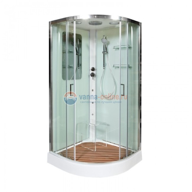 Душевая кабина Deto A 01 100 x 100 см, с крышей, с гидромассажем