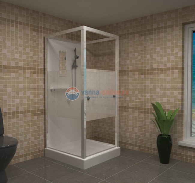 Душевая кабина RGW OLB-206, 80 x 80 см, профиль - хром