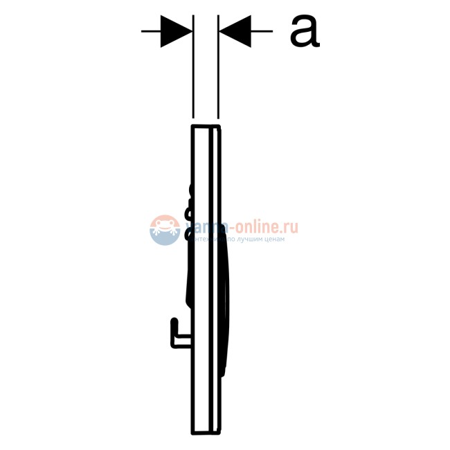 Клавиша смыва Geberit Sigma Type 21 115.884.JM.1, плитка Mustang, глянцевый хром