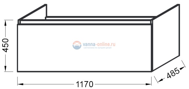 Тумба Jacob Delafon Odeon Up EB887-N09, розово-бежевый