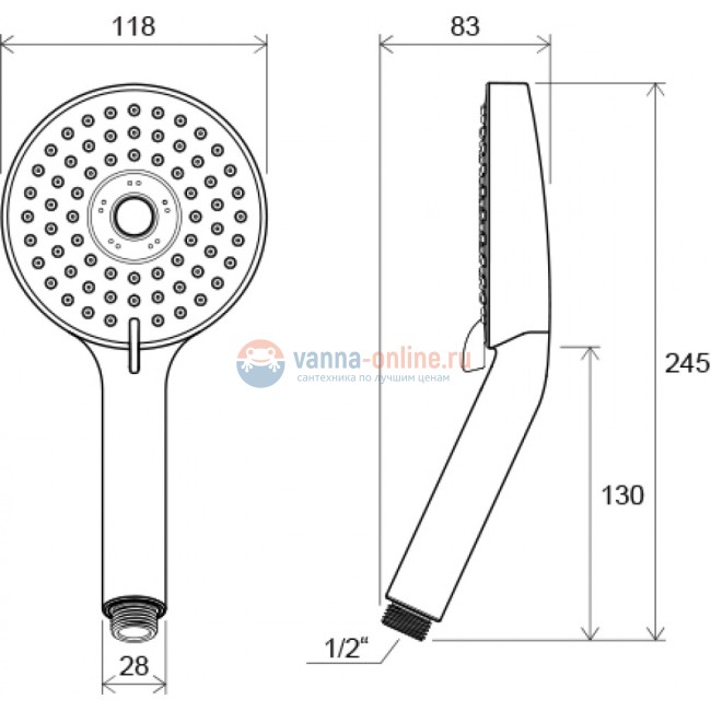 Душевая лейка Ravak 953.00