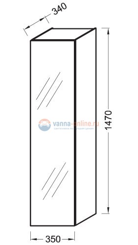 Колонна Jacob Delafon Odeon Up 35 см, Eb984-e10, цвет квебекский дуб