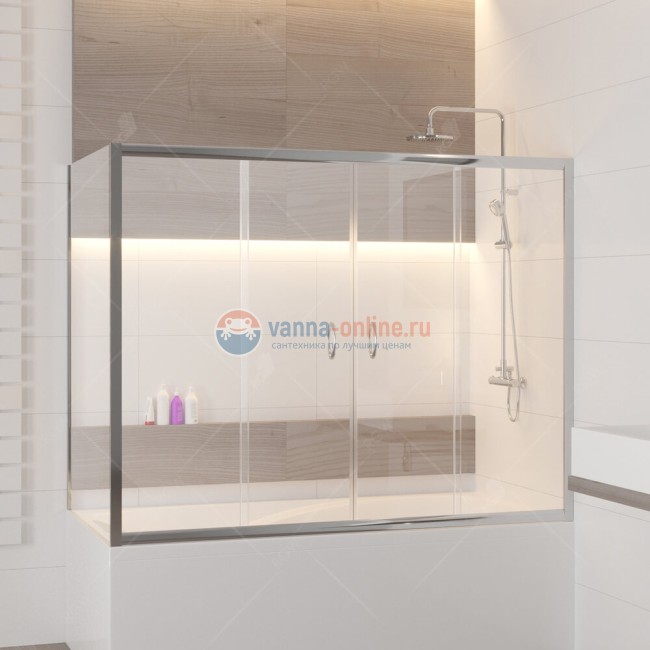 Шторка на ванну RGW SC-91, 011191575-11, 150 x 75 x 150 см стекло прозрачное, хром Шторка на ванну RGW SC-91, 011191575-11, 150 x 75 x 150 см стекло прозрачное, хром