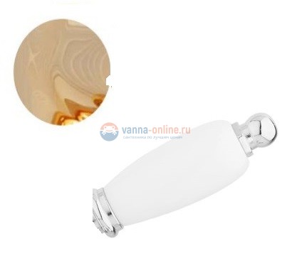 Смеситель Cezares ELITE-LSM2-03/24-Bi для раковины, золото, ручка белая