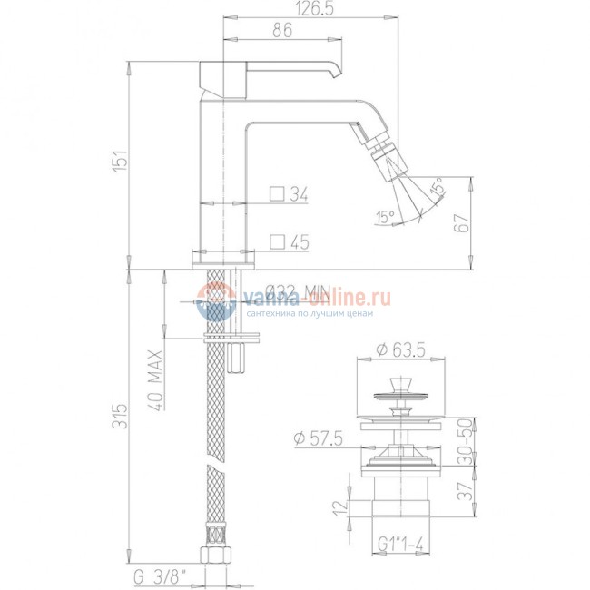 Смеситель для биде Paini Q
