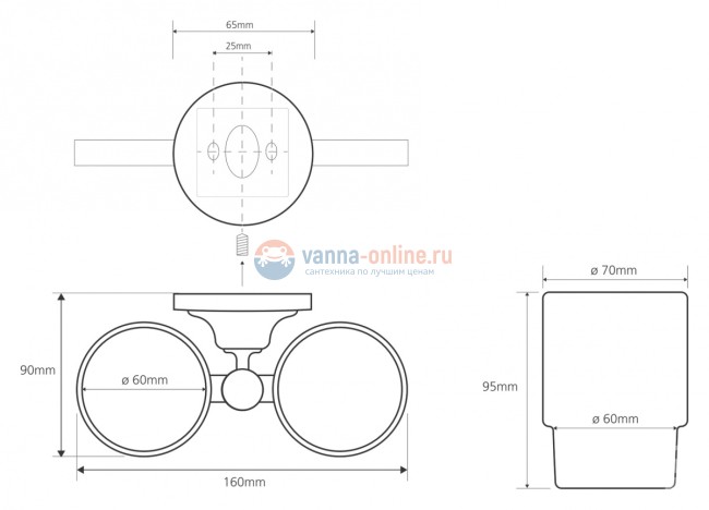 Стакан для зубных щеток двойной Bemeta Retro 144110027 16 x 9 x 9.5 см, бронза Стакан для зубных щеток двойной Bemeta Retro 144110027 16 x 9 x 9.5 см, бронза
