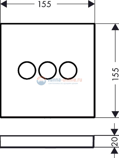 Переключатель потоков Hansgrohe 15764000 Shower Select скрытого монтажа, на 3 потребителя