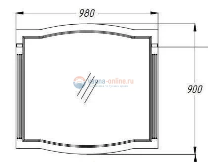 Зеркало Opadiris Лаура 100, белое с бежевой патиной Зеркало Opadiris Лаура 100, белое с бежевой патиной