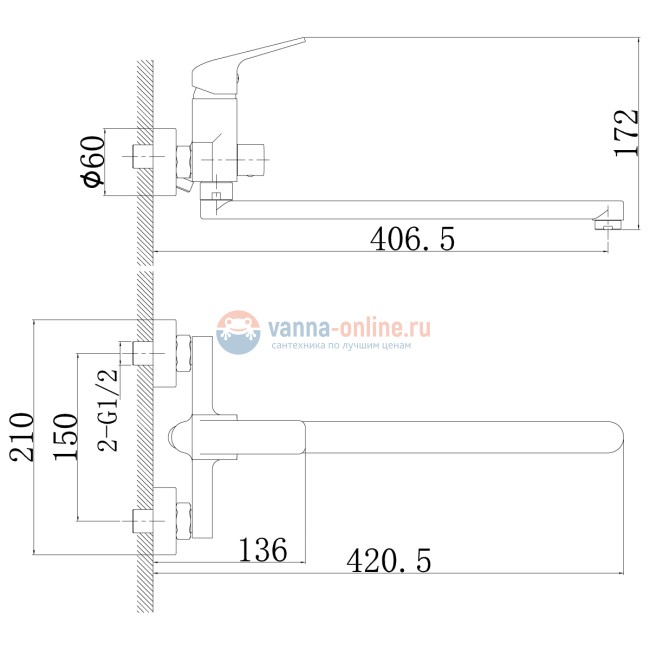 Смеситель для ванны и душа Rossinka RS37-32 с душевым гарнитуром Смеситель для ванны и душа Rossinka RS37-32 с душевым гарнитуром