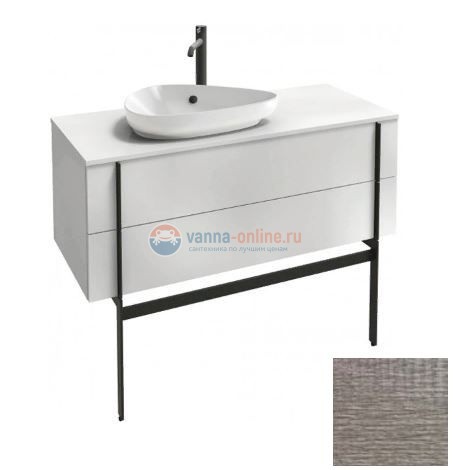 Тумба под раковину Jacob Delafon Nouvelle Vague 100 EB3040-E73, 2 ящика, цвет - фактурный дуб