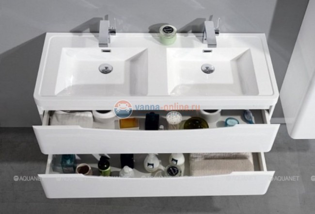 Раковина из искусственного мрамора BelBagno Ancona-N EA-1200-2-LVB с двумя чашами 