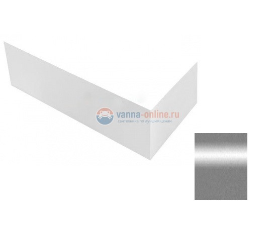 Фронтальный экран + боковой для ванны Pannolux для Capsule 140 х 90 см, E6D133-D29, цвет - металлический серый